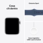 Apple-Watch-SE-GPS-40mm-Cassa-in-Alluminio-Color-Argento-con-Denim-Sport-Band---S-M