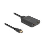 DeLOCK Interruttore HDMI 2 x HDMI in 1 x uscita HDMI 8K 60 Hz con cavo integrato da 50 cm