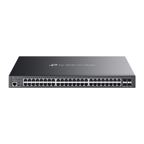 TP-Link---SG3452XMPP---Omada-48-Port-Gigabit-and-4-Port-10GE-SFP-L2-Managed-Switch-with-40-Port-PoE---8-Port-PoE-40-Giga