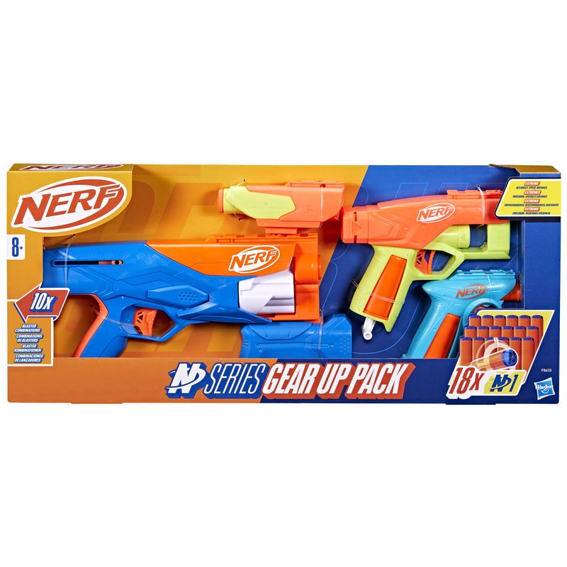 Nerf-N-Series-N--Series---Gear-Up-Pack-confezione-da-3-blaster-18-dardi-N1-giocattoli-per-giochi-all-aperto-per-bambini-e-bambine-dagli-8-anni-in-su