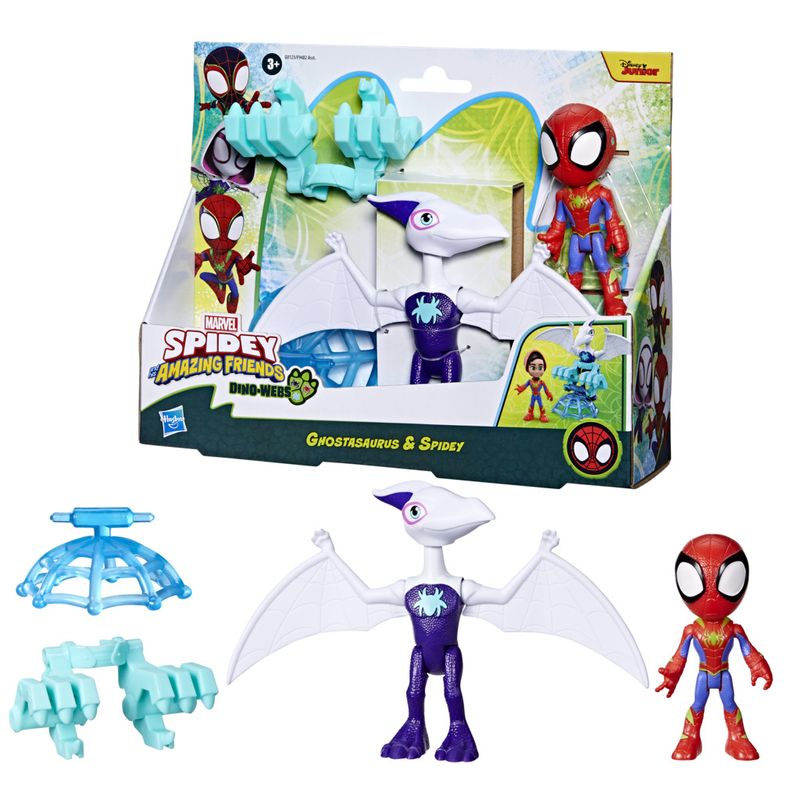 Marvel-Spidey-e-I-Suoi-Fantastici-Amici-Dino-Webs-Personaggio-e-Accessori-Ghostasaurus-e-Spidey