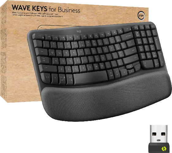 Logitech-Wave-Keys-for-Business-tastiera-RF-senza-fili--Bluetooth-QWERTY-US-International-Grafite