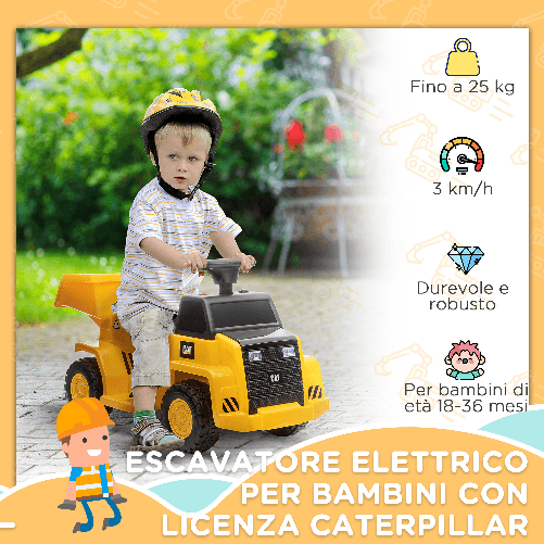 HOMCOM-Camion-Giocattolo-Elettrico-con-Benna-di-Scarico-Fari-e-Suoni-per-Bambini-18-36-Mesi-74.5x36x43.5-cm