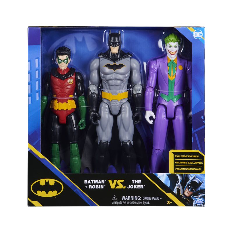 DC-Comics--Batman-e-Robin-vs.-The-Joker-action-figure-da-30-cm-giocattoli-per-bambini-e-bambine-da-3-anni-in-su