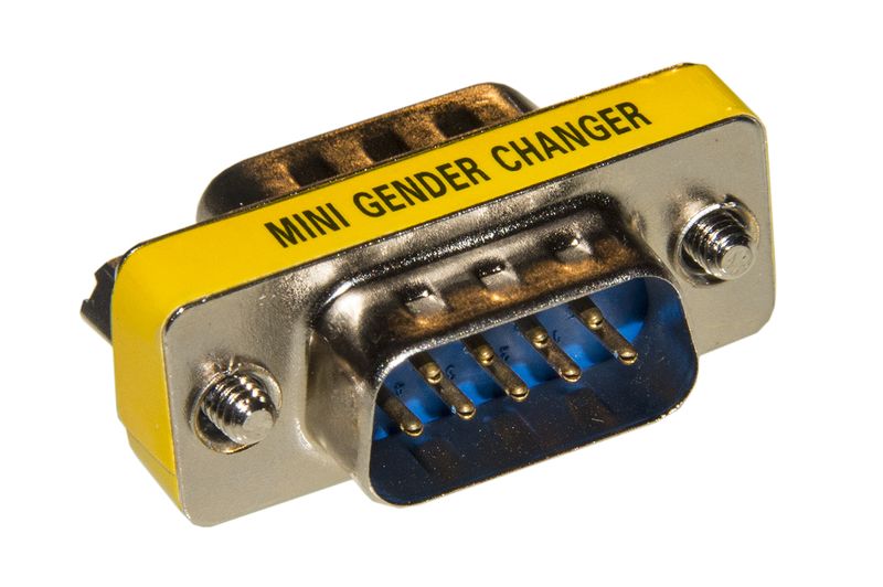 Mini-Adattatore-9-Poli-Maschio-Maschio-Gender-Changer