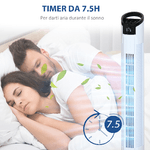 HOMCOM-Ventilatore-a-Colonna-con-Telecomando-a-5m-Oscillante-70°-3-Funzioni-e-3-Velocita-Schermo-LED-e-Timer-7.5h-50W-Ф20x78.5cm