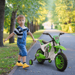 HOMCOM-Moto-da-Cross-Elettrica-per-Bambini-da-3-5-Anni-Batteria-12V-Ricaricabile-e-Rotelline-Rimovibili-106.5x51.5x68cm-Verde