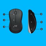 Logitech-Advanced-MK540-tastiera-Mouse-incluso-USB-QWERTZ-Svizzere-Nero-Bianco