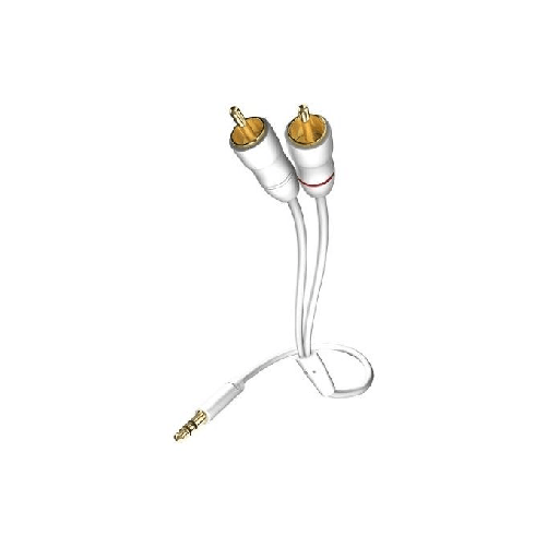 Inakustik-3m-RCA-cavo-audio-2-x-RCA-3.5mm-Bianco