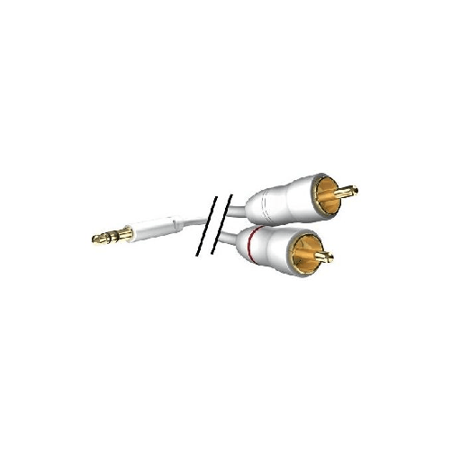 Inakustik-3m-RCA-cavo-audio-2-x-RCA-3.5mm-Bianco