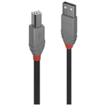 Lindy 36677 cavo USB 10 m USB 2.0 USB A USB B Nero, Grigio, Rosso