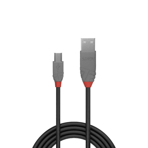 Lindy-36725-cavo-USB-5-m-USB-A-Mini-USB-B-Nero