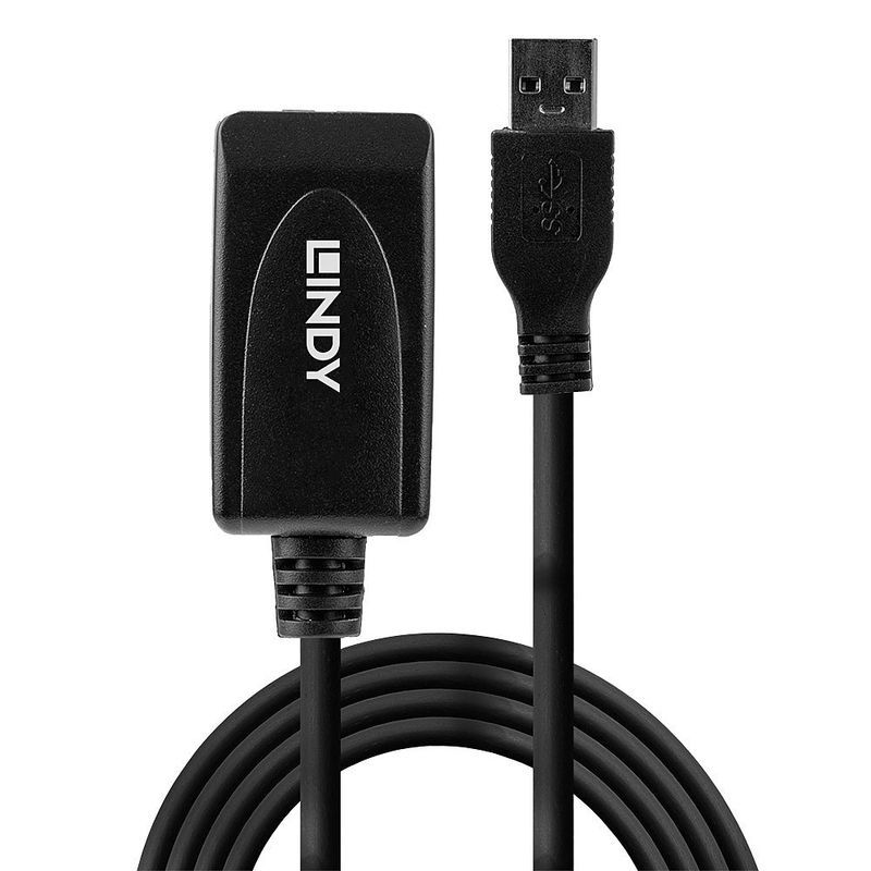 Lindy-5.0m-USB-3.0-M-F-cavo-USB-5-m-USB-A-Maschio-Femmina-Nero