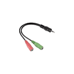 Hama 0.1v 3.5mm jack M/F cavo audio 0,1 m Nero