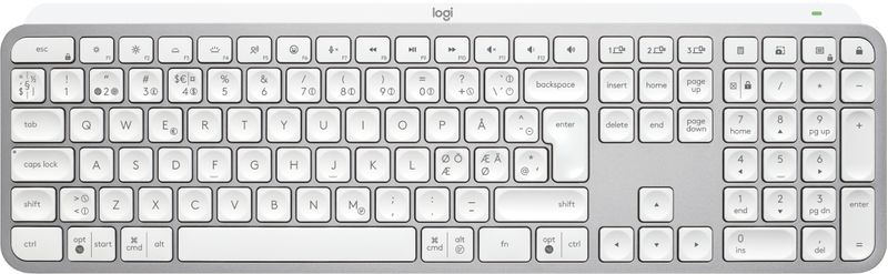 Logitech-MX-Keys-S-tastiera-RF-senza-fili--Bluetooth-QWERTY-Danese-Finlandese-Norvegese-Svedese-Alluminio-Bianco