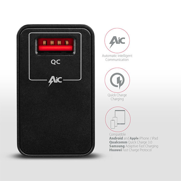 Caricabatterie-ACU-QC19-1x-USB-A-QC3.0-AFC-FCP-Smart-5-V---13-A-19-W---nero