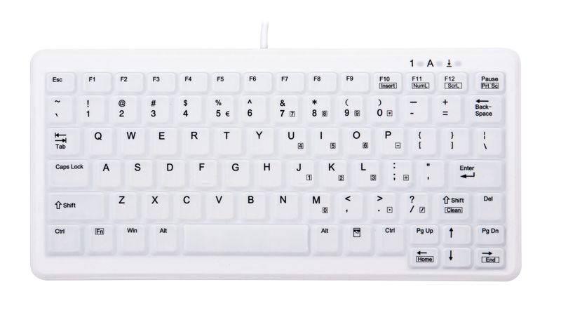 Hygiene-Mini-Notebook-Style-Keyboard-Sealed---Corded---QWERTY----White