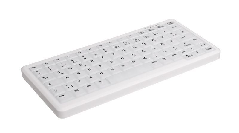 Hygiene-Mini-Notebook-Style-Keyboard-Sealed---Corded---QWERTY----White