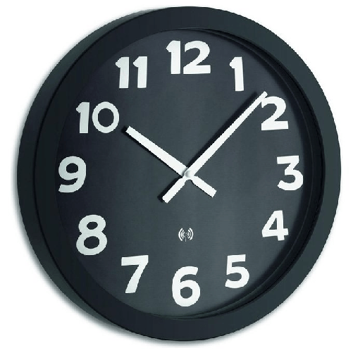 TFA-Dostmann-60.3506-wall-table-clock-Parete-Quartz-clock-Rotondo-Nero-Bianco