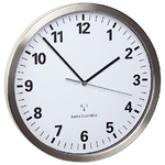 TFA-Dostmann-60.3523.02-wall-table-clock-Parete-Quartz-clock-Rotondo-Argento-Bianco