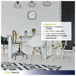 TFA-Dostmann-60.3053.06-wall-table-clock-Parete-Quartz-clock-Quadrato-Blu-Bianco