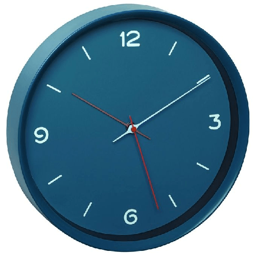 TFA-Dostmann-60.3056.06-wall-table-clock-Parete-Quartz-clock-Rotondo-Blu