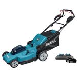 Makita Rasaerba a batteria DLM539PT2 36V 2x18V blu nero 2x batteria agli ioni di litio 5.0Ah trazione integrale