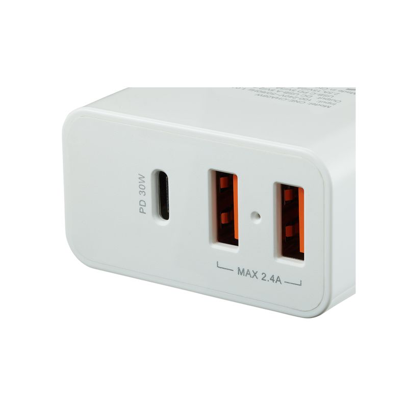 Caricabatterie-2xUSB-A--1xUSB-C-24A-30W-PD-bianco