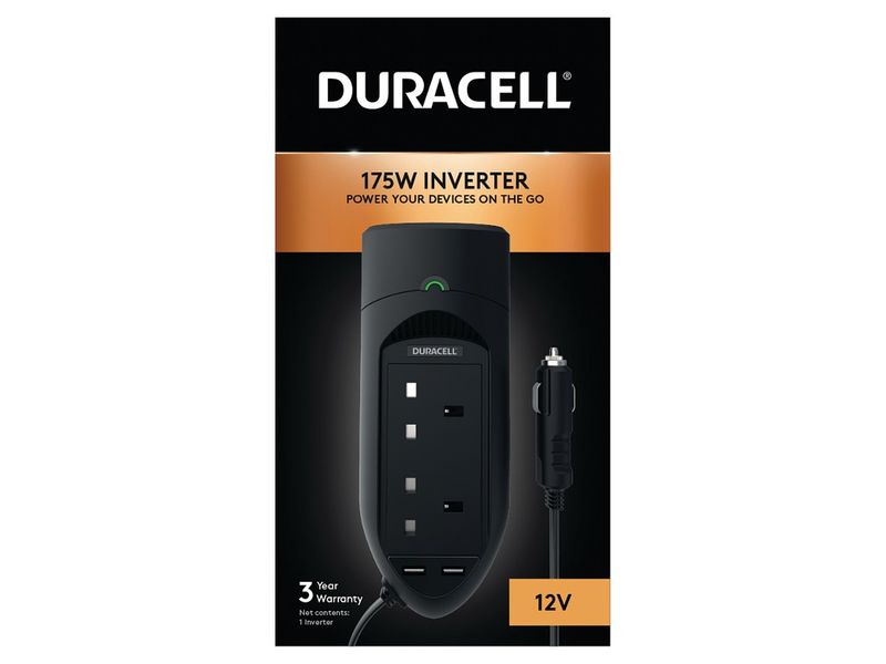 Duracell-175W-Twin-UK-Socket-Inverter