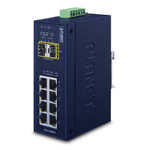 PLANET IGS-1020TF switch di rete Non gestito Gigabit Ethernet 10/100/1000 Blu (IP30 Industrial 8-P 10/100/100 -  2-P 100