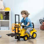 HOMCOM-Trattore-a-Pedali-per-Bambini-3-4-Anni-con-Muletto-e-Spazio-Portaoggetti-86x27.5x47.5-cm-Giallo-e-Nero