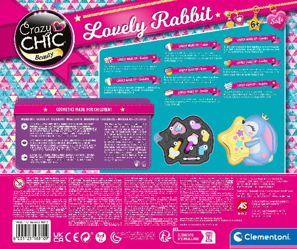 Clementoni-Trucchi-Giocattolo-Crazy-Chic-Lovely-Make-Up-Rabbit