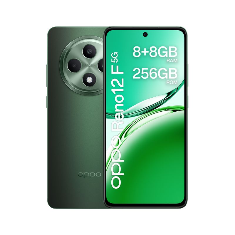 Oppo-Reno12-F-5G-8Gb-256Gb-6.67---Amoled-120Hz-Dual-Sim-Black-Green