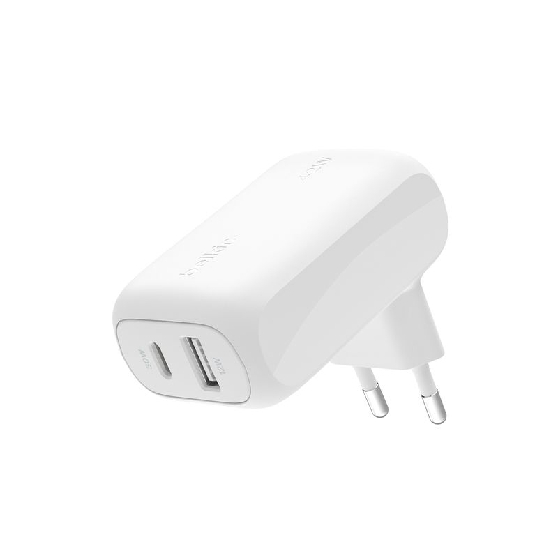 Belkin-WCB009vfWH-Computer-portatile-Smartphone-Tablet-Bianco-AC-Ricarica-rapida-Interno--42W-USB-C-USB-A-DUAL-WCHARGER-