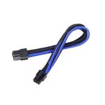 Silverstone PP07-IDE6BA 025 m (Silverstone 6-pin PCIe to 6-pin PCIe Cable 25 cm - Black / Blue)