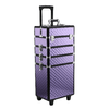 HOMCOM-Valigia-Porta-Trucchi-Professionale-Trolley-Makeup-da-Viaggio-in-Alluminio-2-Ruote-Viola-33.5x23x76-95.5cm