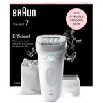 Braun Silk-Epil 7 Epilatore Elettrico 40 Pinze 5 Accessori Wet and Dry Luce Smart