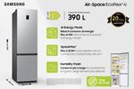 Samsung-RB38C672CSA-frigorifero-Combinato-EcoFlex-AI-Libera-installazione-con-congelatore-Wifi-2m-390-L-Classe-C-Inox