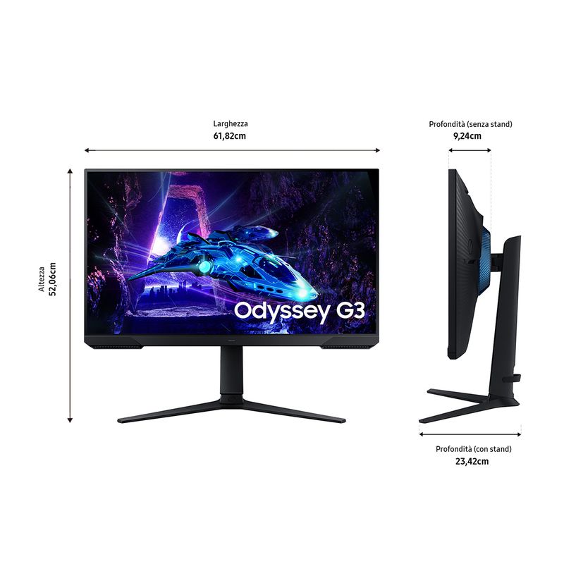 Samsung-Monitor-Gaming-Odyssey-G3-G30D-LS27DG300EUXEN-27---Full-HD-Refresh-Rate-185-Hz-Tempo-di-Risposta-1-ms-HDR10