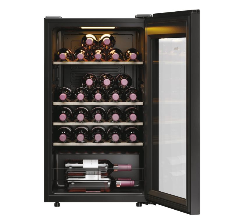 Haier-Wine-Bank-50-Serie-3-HWS34GGH1-Cantinetta-vino-con-compressore-Libera-installazione-Nero-34-bottiglia-bottiglie