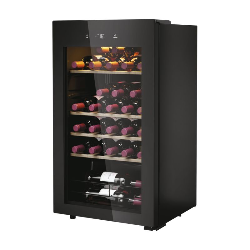 Haier-Wine-Bank-50-Serie-3-HWS34GGH1-Cantinetta-vino-con-compressore-Libera-installazione-Nero-34-bottiglia-bottiglie