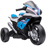 HOMCOM Moto per Bambini 18-60 Mesi Modello BMW HP4 con Fari, Musica e Pedali, in PP e Metallo, 82.5x42x54 cm, Blu