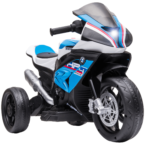 HOMCOM Moto per Bambini 18-60 Mesi Modello BMW HP4 con Fari, Musica e Pedali, in PP e Metallo, 82.5x42x54 cm, Blu