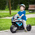 HOMCOM-Moto-per-Bambini-18-60-Mesi-Modello-BMW-HP4-con-Fari-Musica-e-Pedali-in-PP-e-Metallo-82.5x42x54-cm-Blu