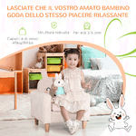 HOMCOM-Poltroncina-per-Bambini-con-Design-a-Coniglio-e-Gambe-in-Legno-53x47x54.5cm-Crema