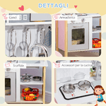 HOMCOM-Cucina-Giocattolo-per-Bambini-con-Altezza-Regolabile-Suoni-Luci-e-Utensili-in-MDF-e-PP-60x30.5x93.2-cm