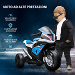 HOMCOM-Moto-per-Bambini-18-60-Mesi-Modello-BMW-HP4-con-Fari-Musica-e-Pedali-in-PP-e-Metallo-82.5x42x54-cm-Blu