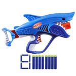 Hasbro Nerf Junior Wild - Sharkfire, blaster a dardi facile da usare