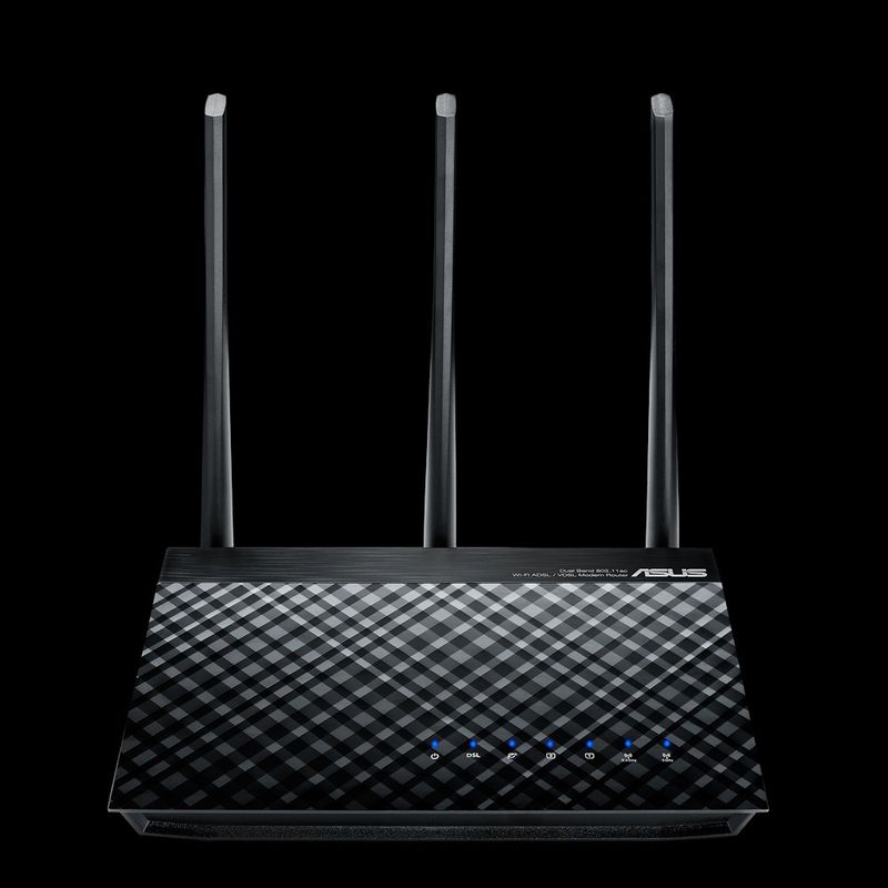 ASUS-DSL-AC750-router-wireless-Dual-band--2.4-GHz-5-GHz--Gigabit-Ethernet-Nero