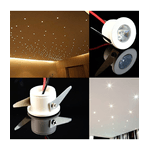 Trade Shop Traesio-faretto Incasso Led Punto Luce 1w Rotondo Luce Fredda Calda Cielo Stellato -